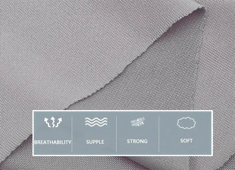 High waist stretch leggings fabric showing breathability, suppleness, strength, and softness