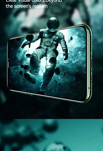 HD tempered glass screen protector for iPhone displaying vibrant colours and clear image quality