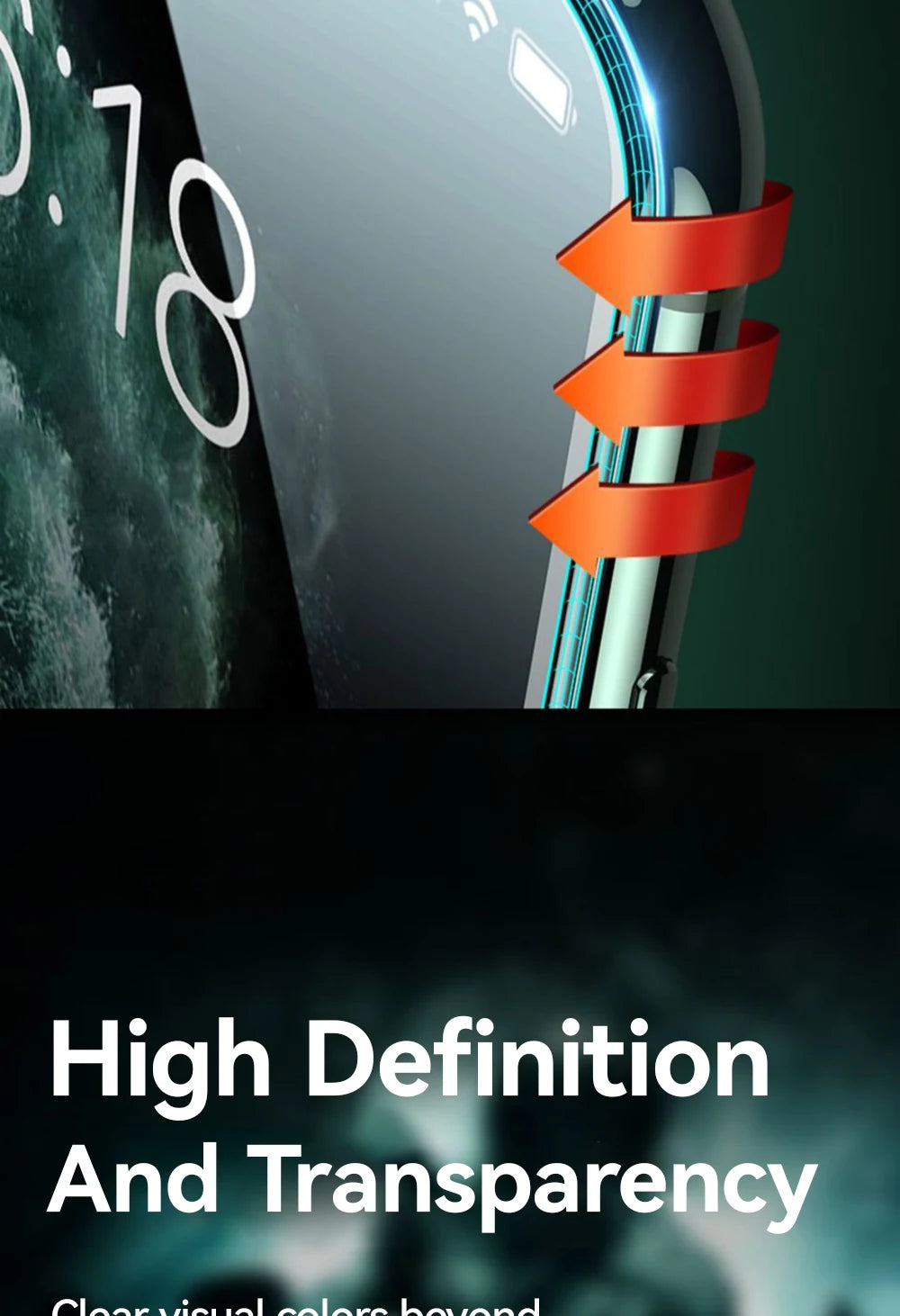 HD tempered glass screen protector for iPhone with clear visibility and seamless installation