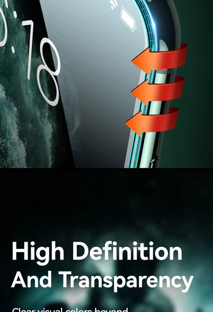 HD tempered glass screen protector for iPhone with clear visibility and seamless installation