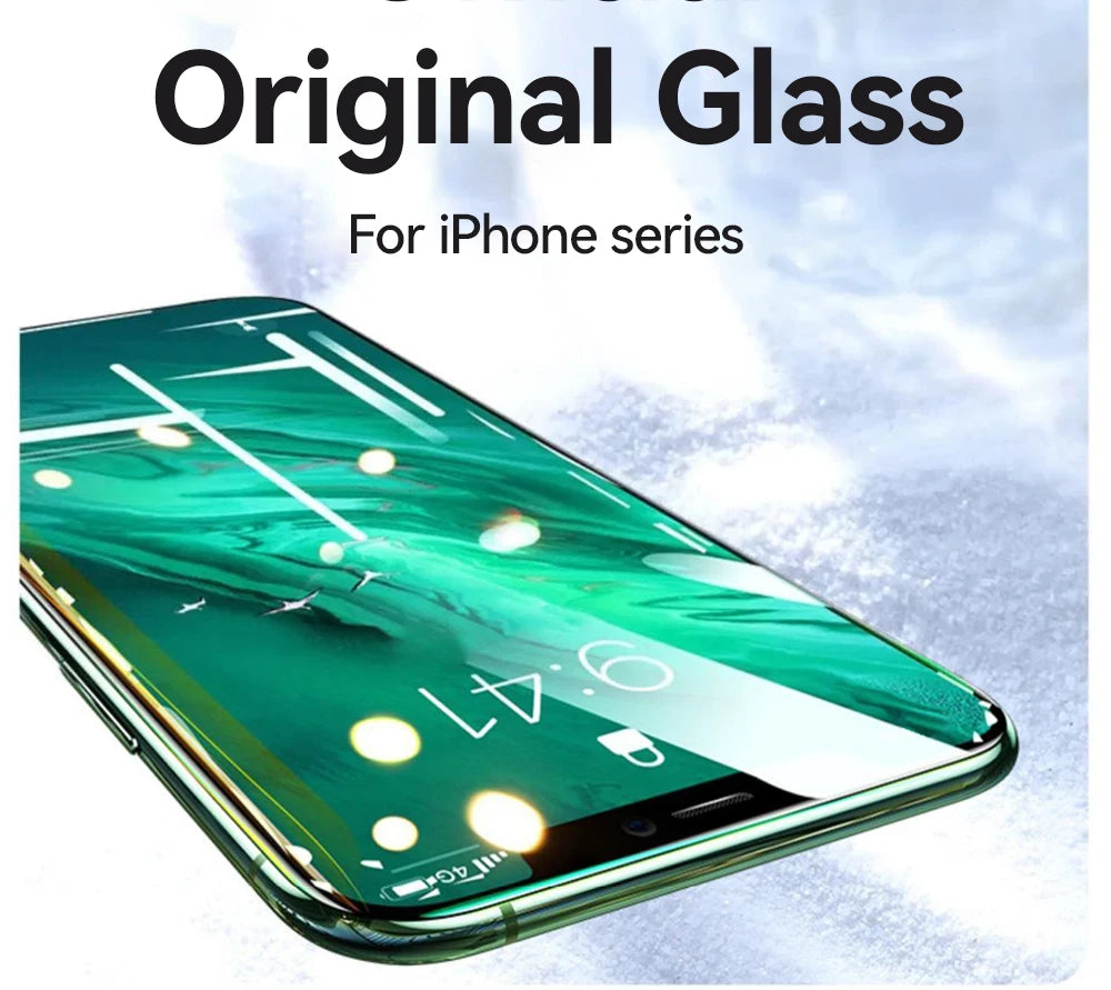 HD tempered glass screen protector for iPhone with clear view and precise fit for optimal protection