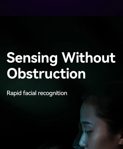 HD tempered glass screen protector for iPhone displaying advanced facial recognition technology