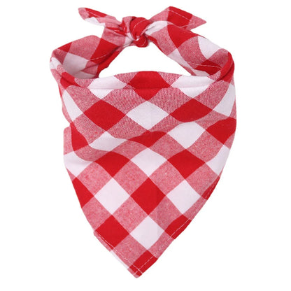 Red and white checkered large dog bandanas for stylish pet wear and outdoor adventures