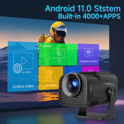 VaultHaus 720P Android projector with Android 11.0 system and 4000 apps for versatile entertainment