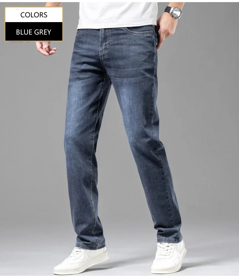 VaultHaus comfortable men's fashion jeans in blue grey, perfect for stylish casual outfits