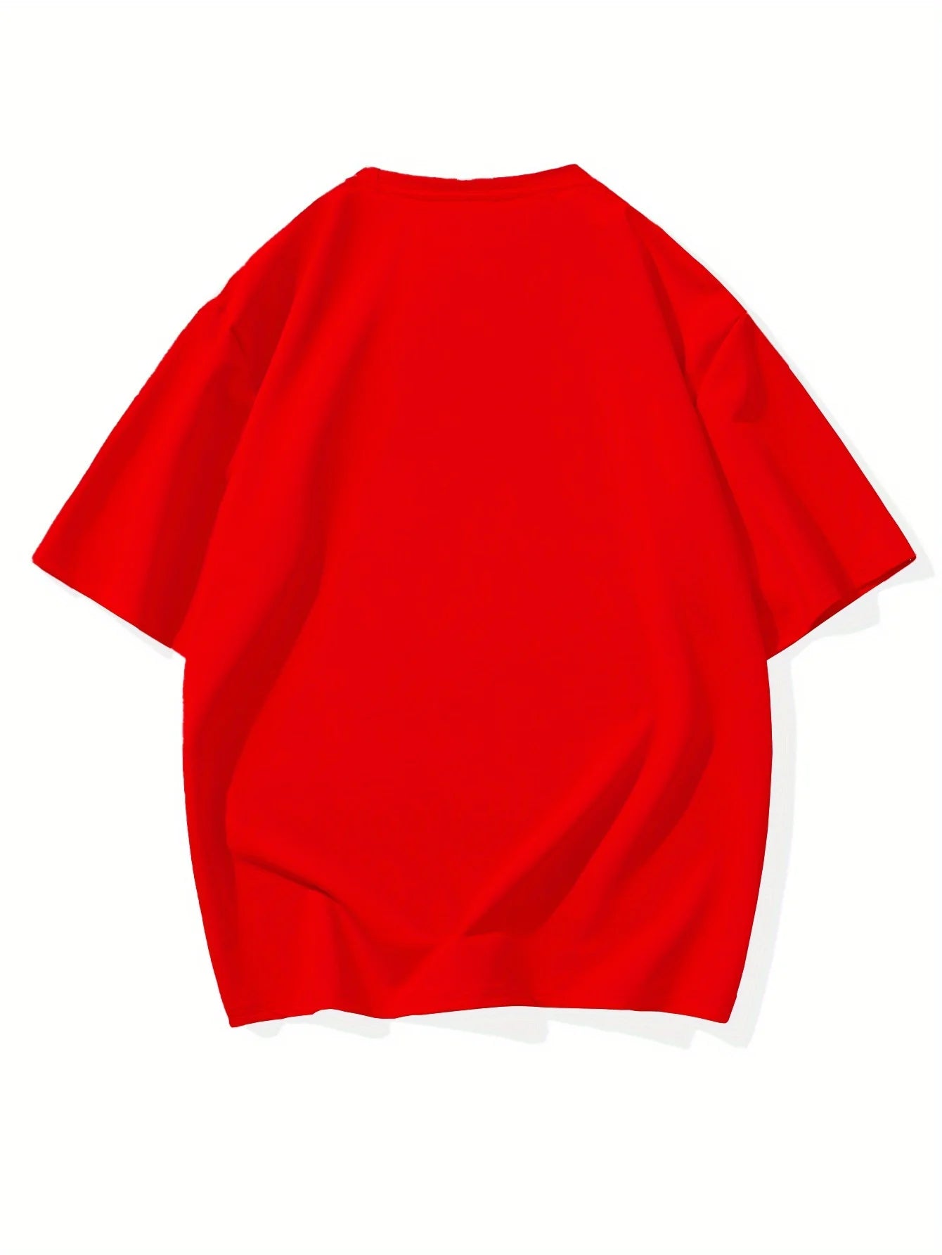 Stylish red men's cotton oversized t-shirt with a relaxed fit for comfortable casual wear