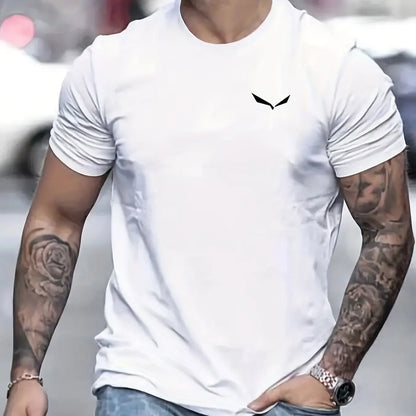 VaultHaus men's summer cotton t-shirt in white for comfortable casual wear