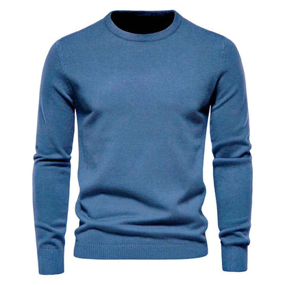 VaultHaus men's winter pullover sweater in blue, perfect for keeping warm during colder months