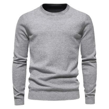 VaultHaus men's winter pullover sweater in grey, perfect for layering during cold weather
