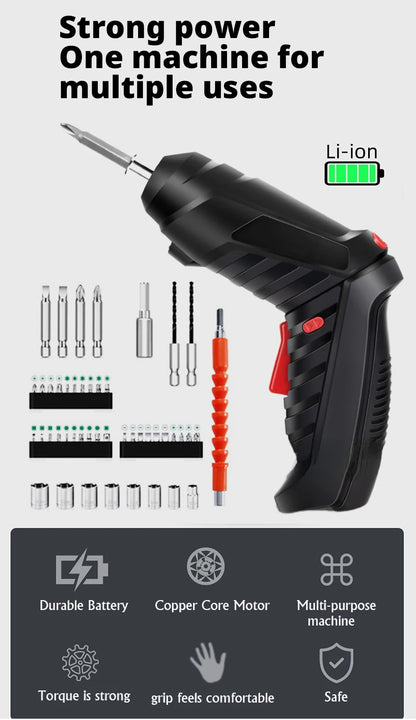 VaultHaus multifunctional household electric drill with strong power and various attachments for versatile tasks