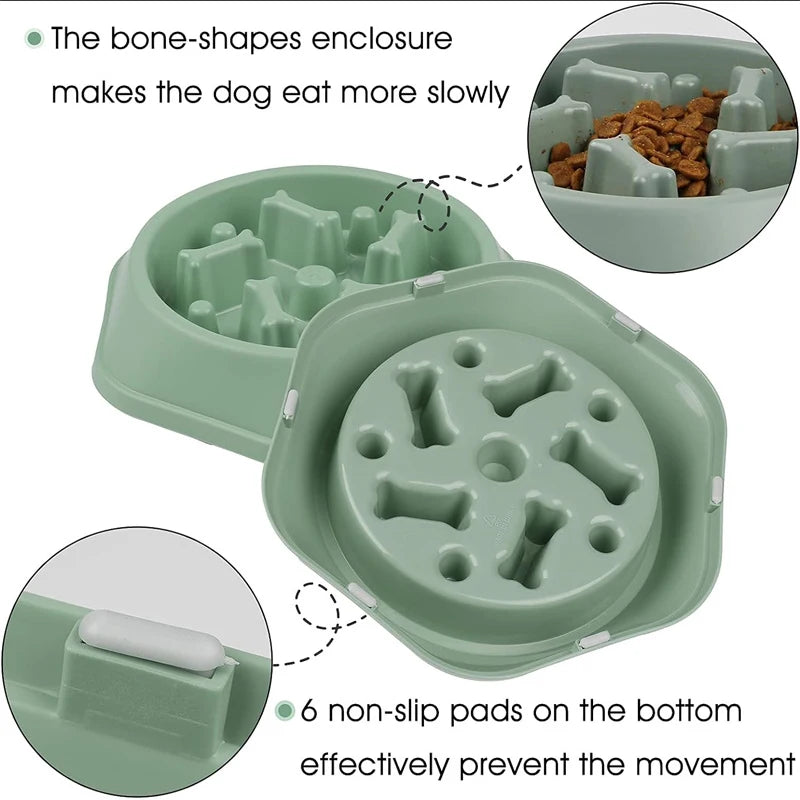 VaultHaus slow feeder Anti-choking dog bowl designed to reduce choking and slow down eating