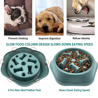 VaultHaus slow feeder Anti-choking dog bowl designed to slow down eating speed and improve digestion