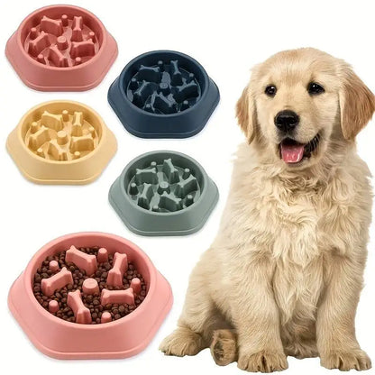 VaultHaus slow feeder Anti-choking dog bowl set in various colors for safe and engaging feeding