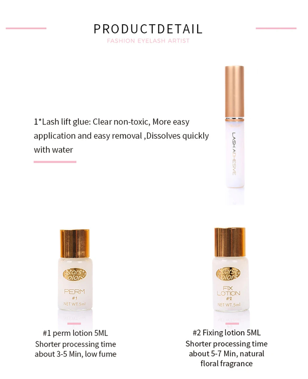 VaultHaus Quick Lash Lift Kit with non-toxic adhesive and two lotions for easy lash lifting