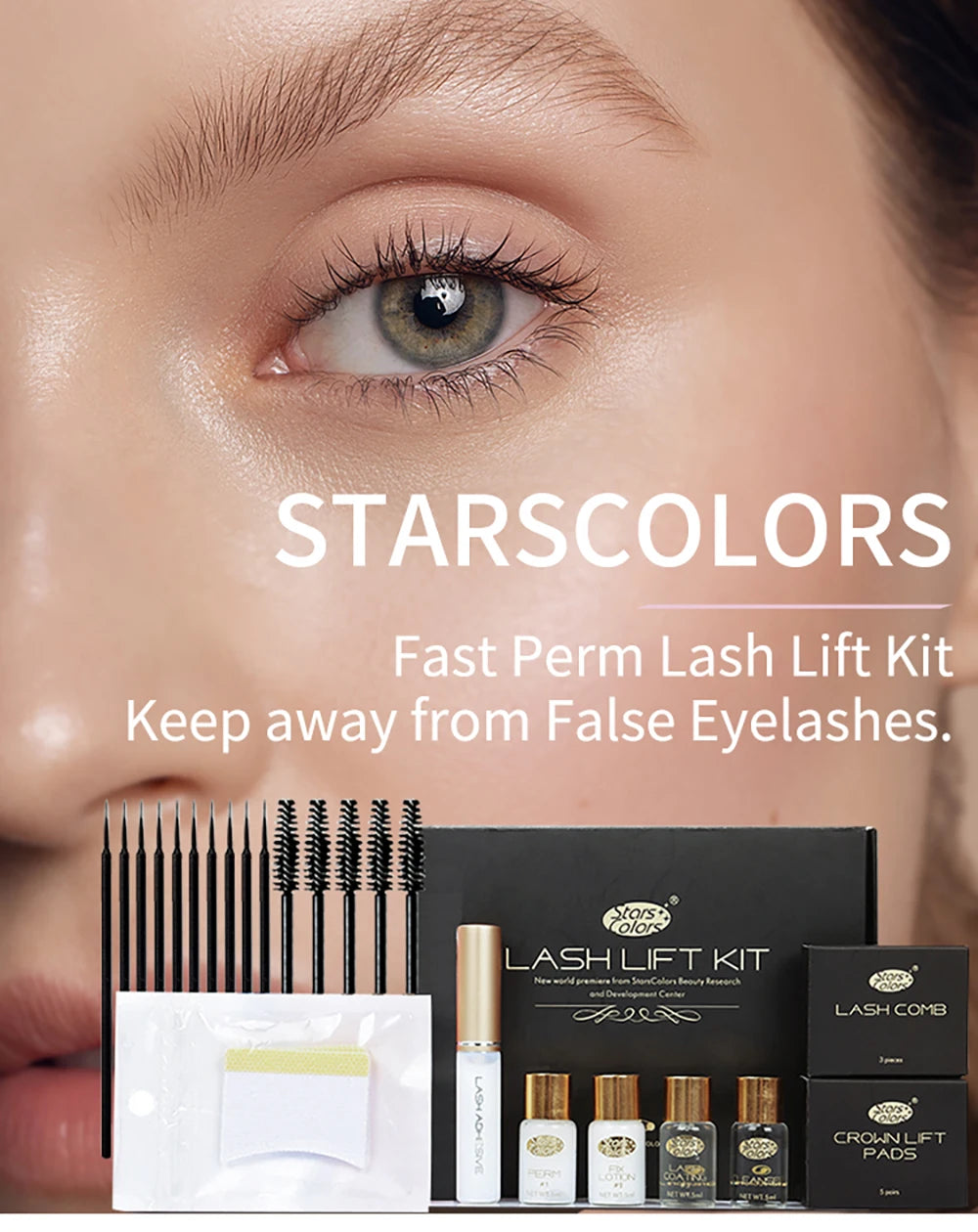 Starscolors Fast Perm Lash Lift Kit with Tools for Quick Lash Lift Kit Results