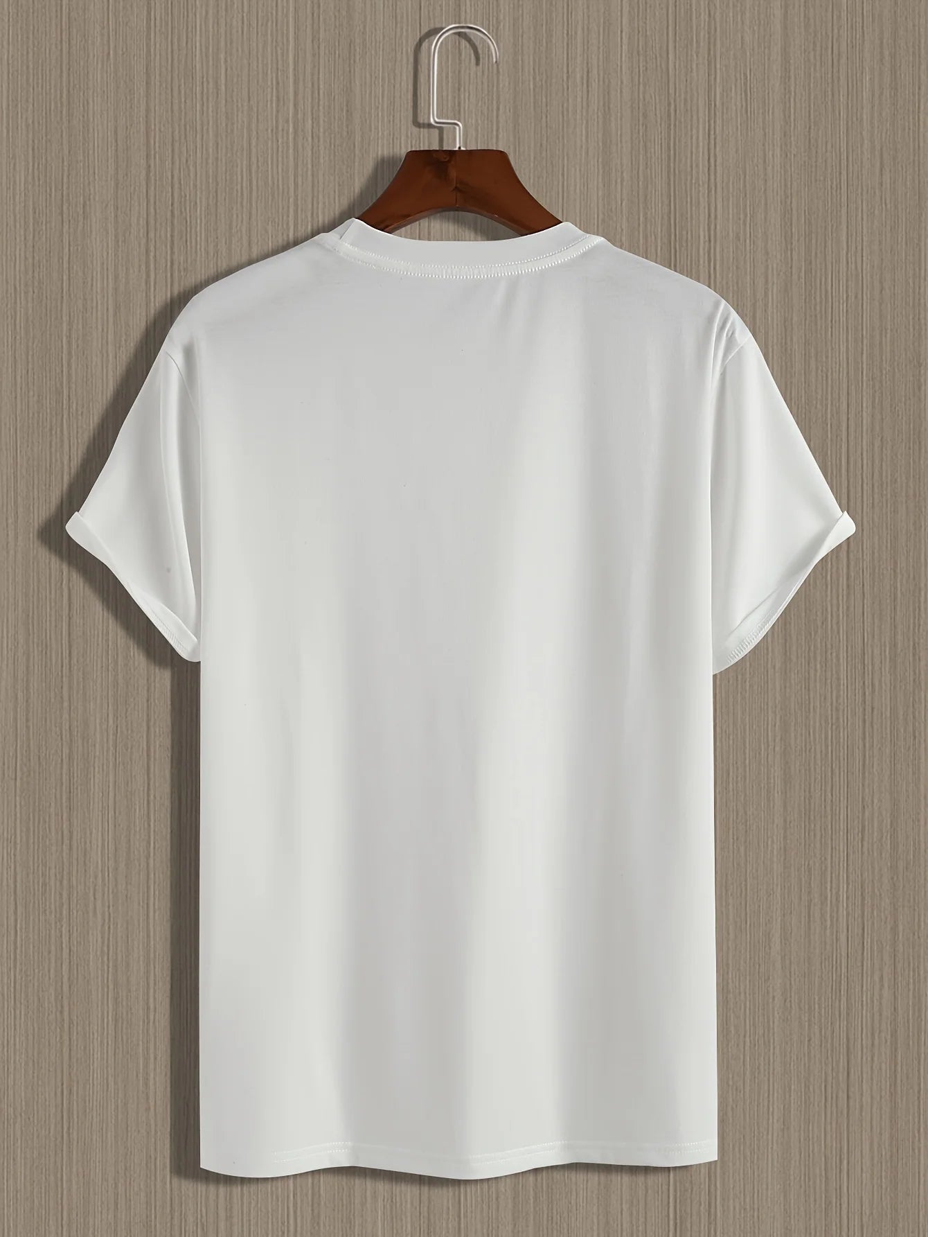 VaultHaus summer cotton slim fit tee in white with a classic back design for casual wear