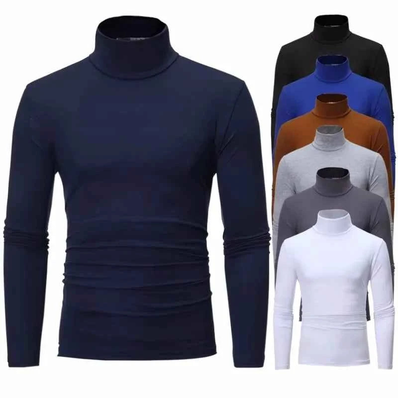 Thin lightweight men's thermal top in various colours for comfortable layering in cooler weather