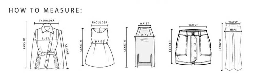 Measurement guide for vintage streetwear cargo pants including bust, waist, and length dimensions