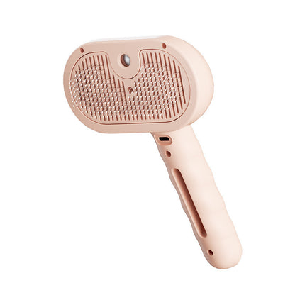 eprolo Upgraded Pet Electric Grooming Comb in beige with ergonomic handle for easy pet hair removal