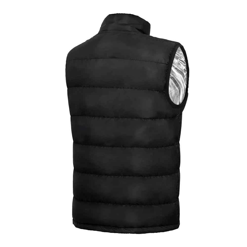 VaultHaus USB electric heated jacket outdoor sports in black, perfect for keeping warm during outdoor activities
