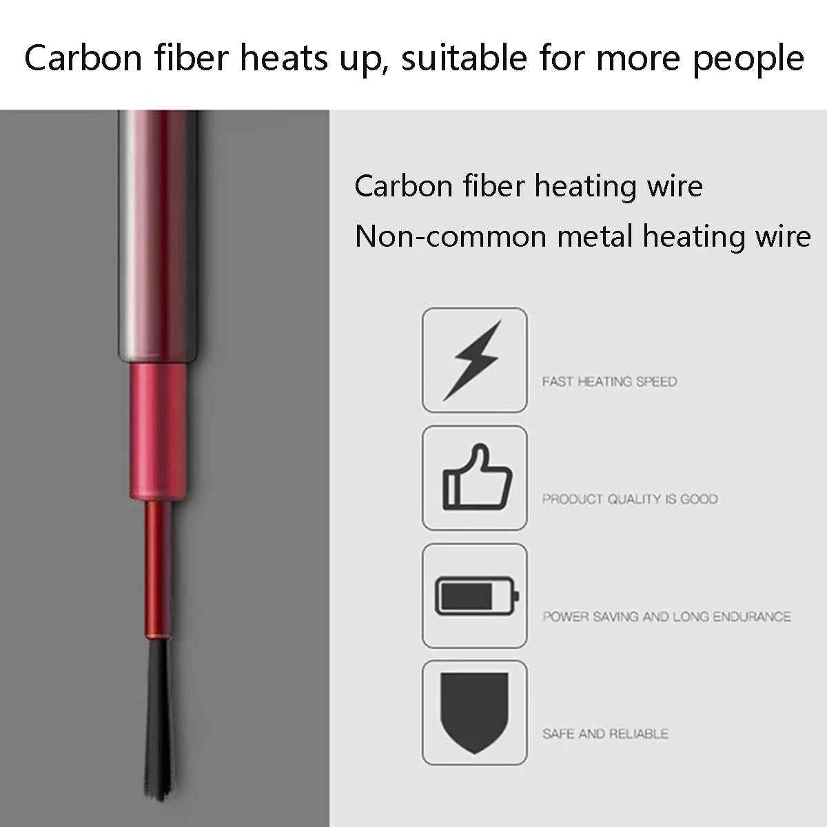 Carbon fiber heating wire details for USB electric heated jacket outdoor sports with fast heating speed