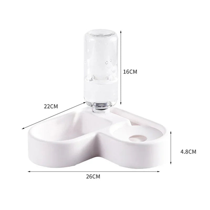 VaultHaus automatic pet water bowl with dual-use for drinking and feeding, moisture-proof design