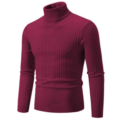 Elegant woolen turtleneck tops in burgundy, perfect for casual winter outings by VaultHaus