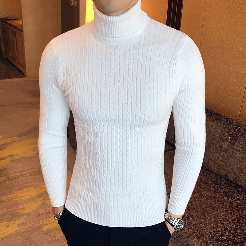 Elegant woolen turtleneck tops in white, knitted design perfect for winter casual wear