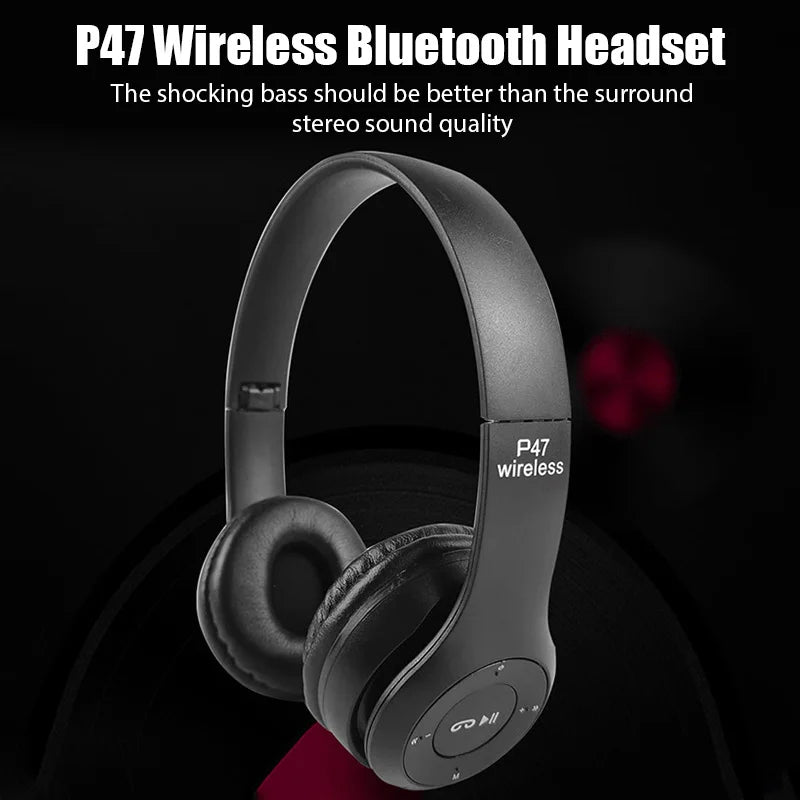 P47 wireless headphones with noise cancelling and stereo sound for sports and gaming, designed by VaultHaus