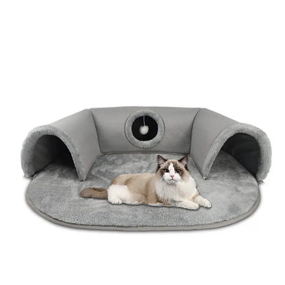Cozy pet house for kittens with soft cushions and playful design for comfortable lounging