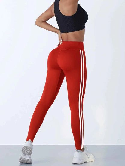 Women's Striped Sport Pants for Fitness and Running