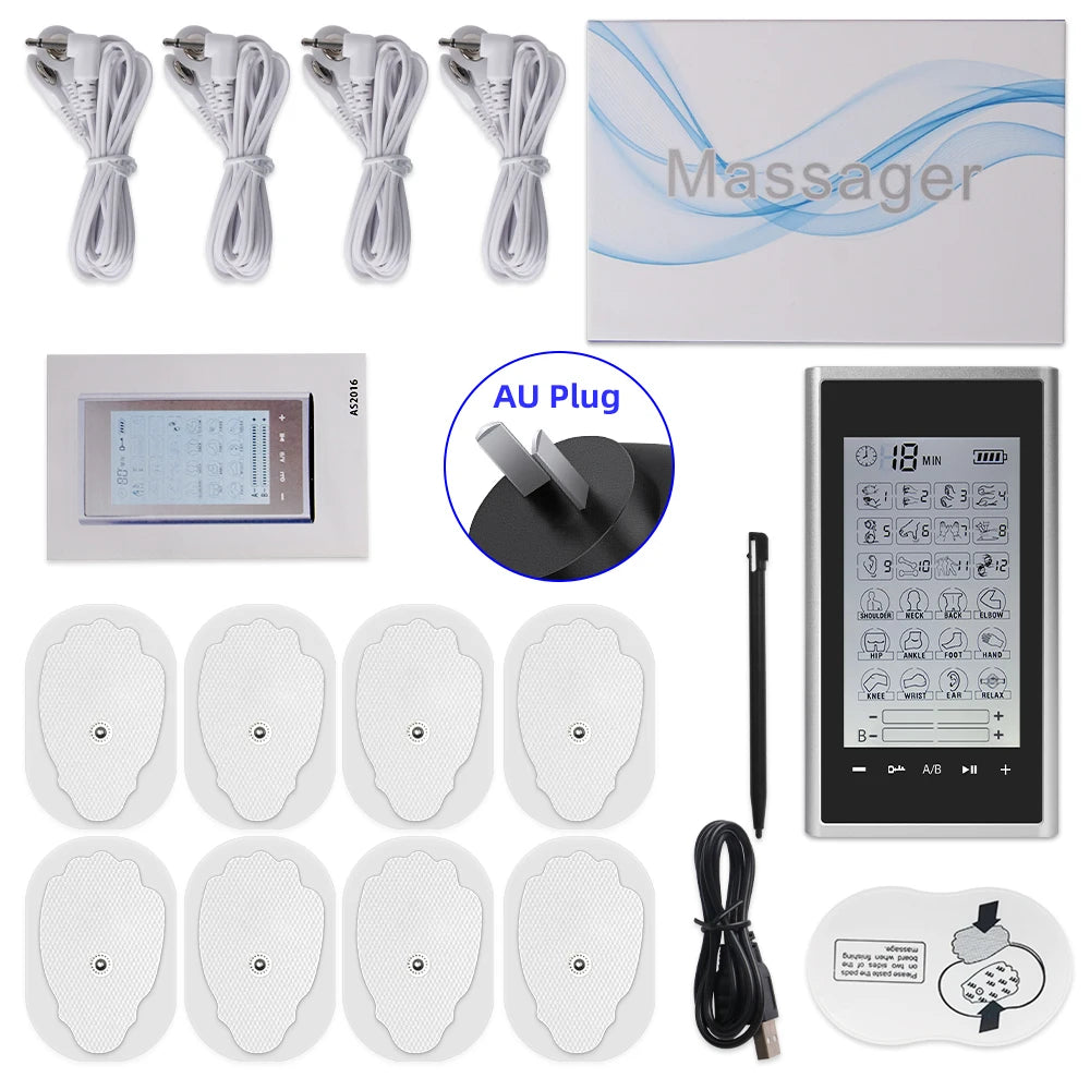 24 Modes EMS Electric Professional Muscle Stimulation Physiotherapy Body Massager with LCD Display and Accessories