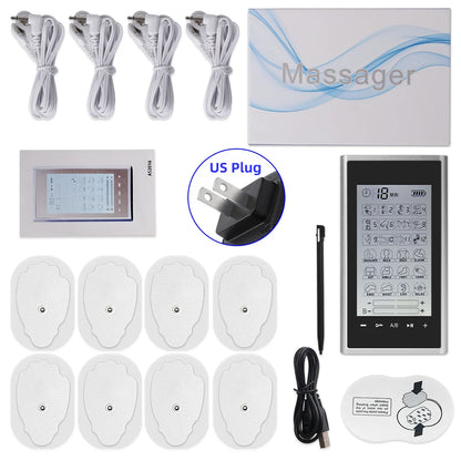24 Modes EMS Electric Professional Muscle Stimulation Physiotherapy Body Massager with touchscreen and accessories