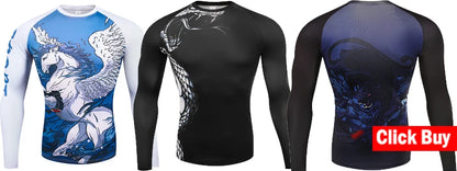 VaultHaus compression gym shirt for men with graphic designs featuring unicorn and panther motifs