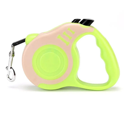 Bright green VaultHaus Retractable Dog Leash for All Breeds with comfortable grip and secure clasp