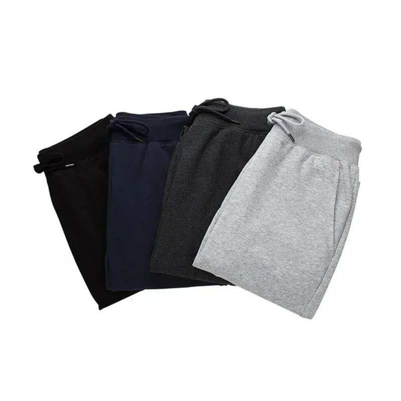 Variety of VaultHaus soft fitness sweatpants 2025 in black, navy, gray, and dark gray colors stacked together