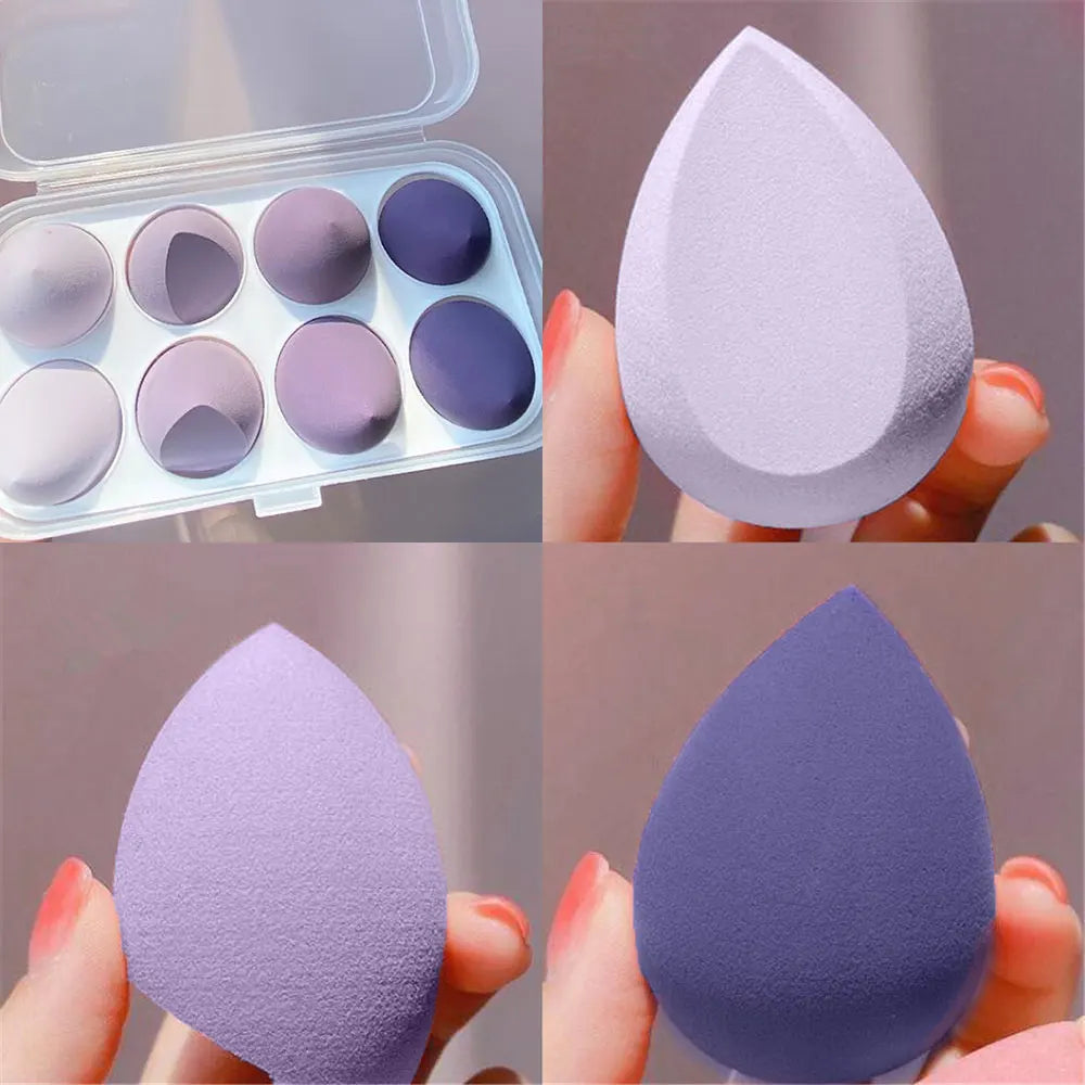VaultHaus soft makeup sponge set with eight vibrant sponges for flawless makeup application