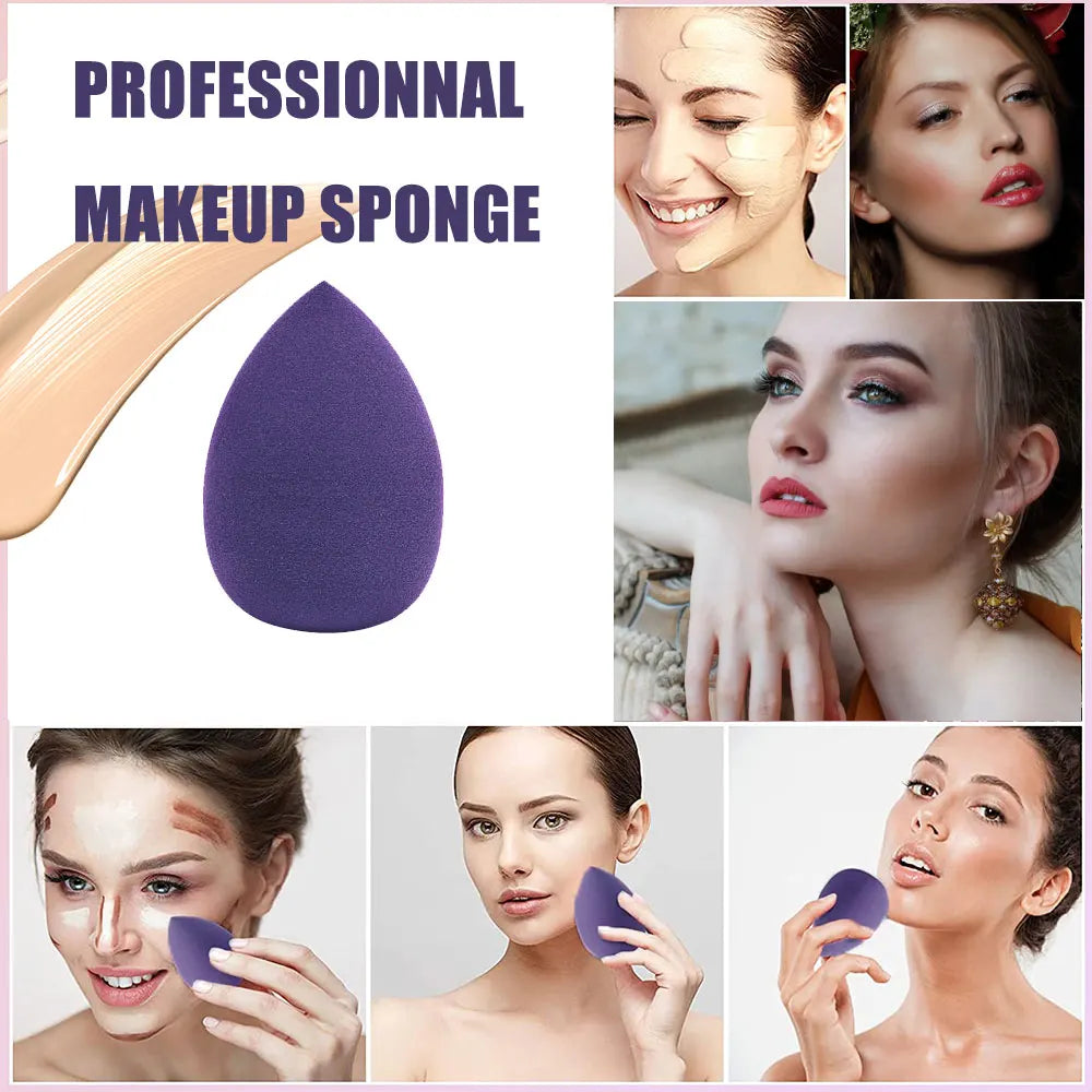 Soft makeup sponge set in various colors for flawless makeup application and blending