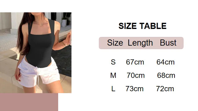 Stylish model wearing a solid color summer bodysuit paired with white shorts, showcasing modern fashion