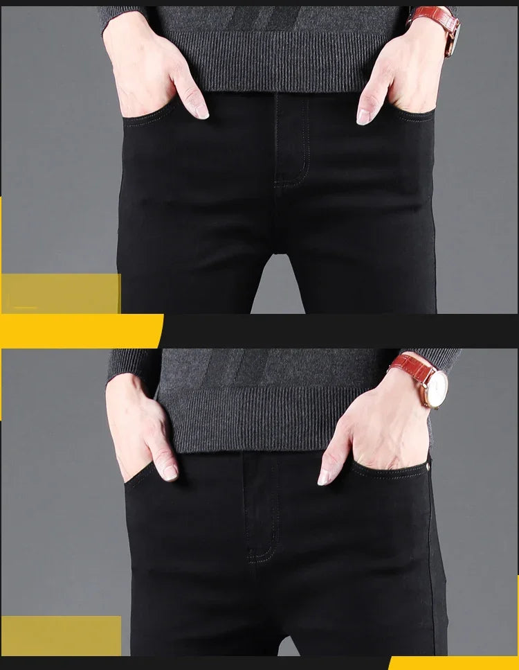 VaultHaus spring autumn men's jeans with a tailored fit and stylish pockets for a casual look