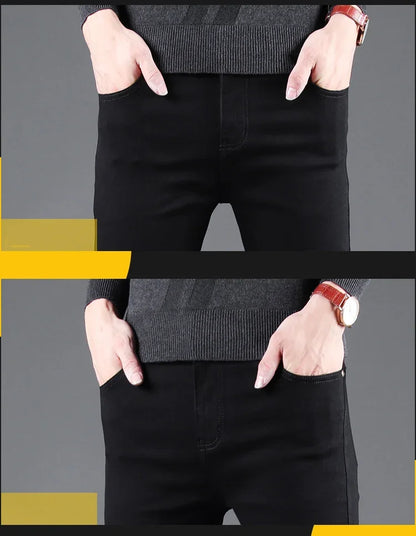 VaultHaus spring autumn men's jeans with a tailored fit and stylish pockets for a casual look