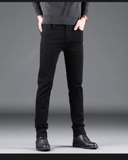 VaultHaus spring autumn men's jeans in black, slim fit with stylish design for versatile wear
