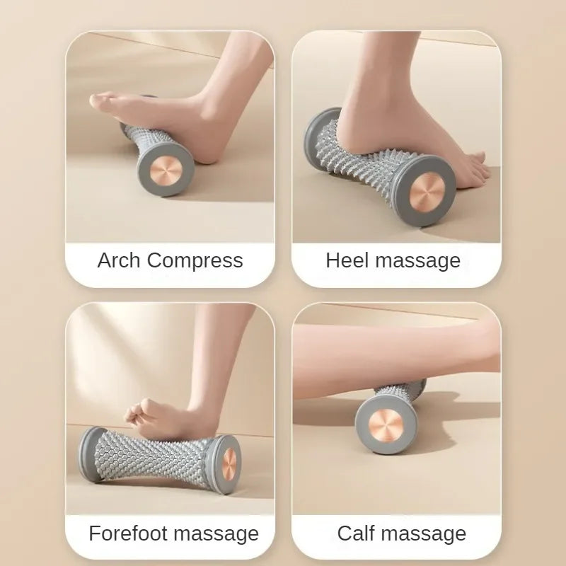 VaultHaus yoga massage roller for feet with textured surface for arch, heel, forefoot, and calf relief