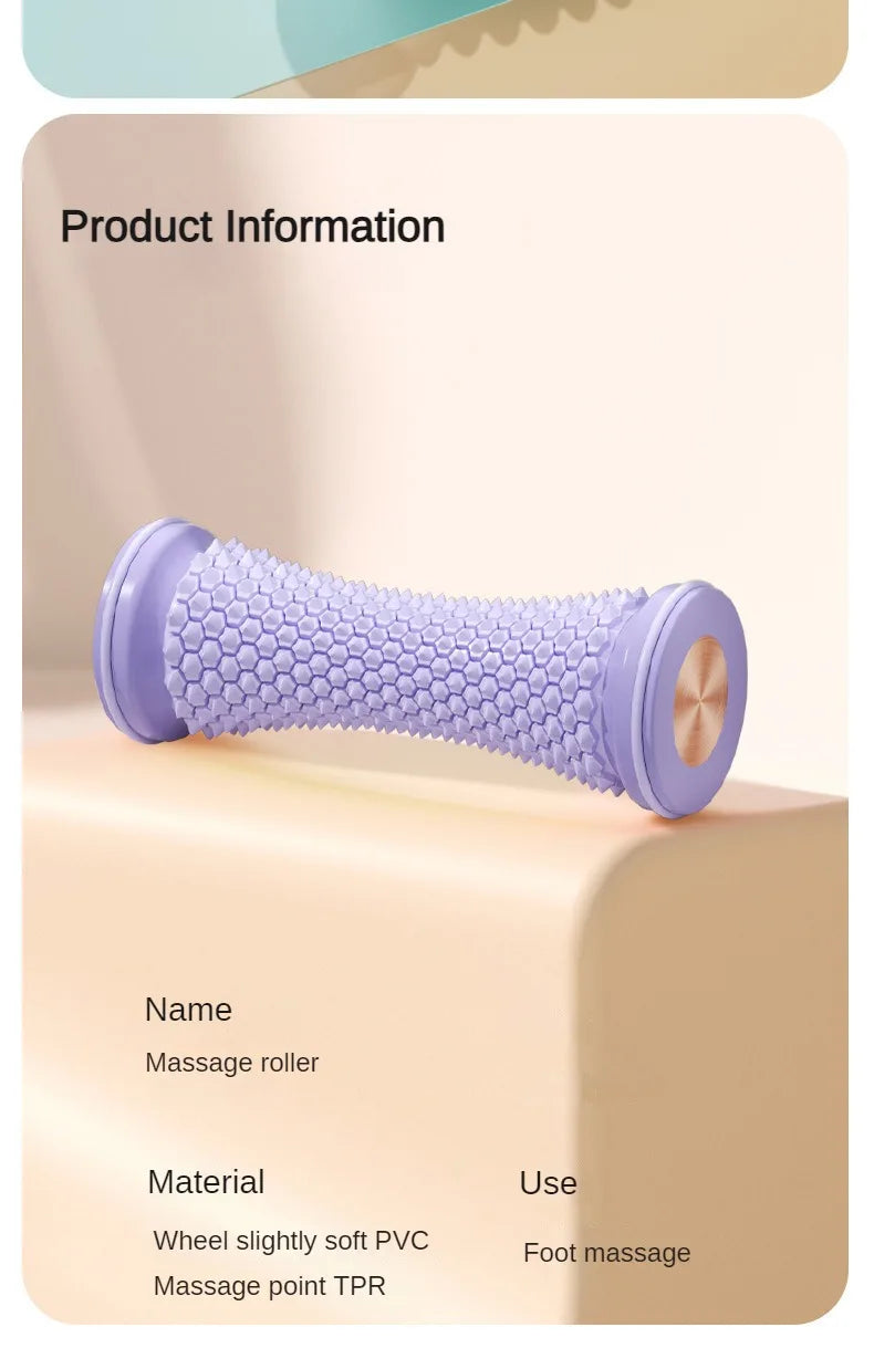Purple VaultHaus yoga massage roller for feet with textured surface for enhanced comfort
