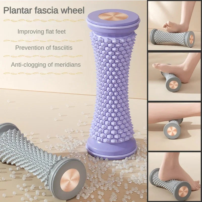 Purple VaultHaus yoga massage roller for feet designed to improve flat feet and prevent fascia issues