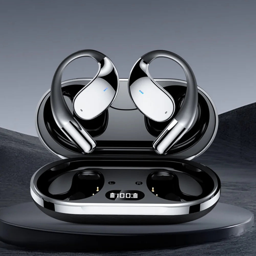 VaultHaus wireless translation earbuds with sleek design and charging case for multilingual communication.