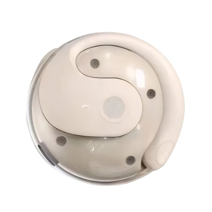 VaultHaus wireless translation earbuds in a sleek white design for multilingual communication