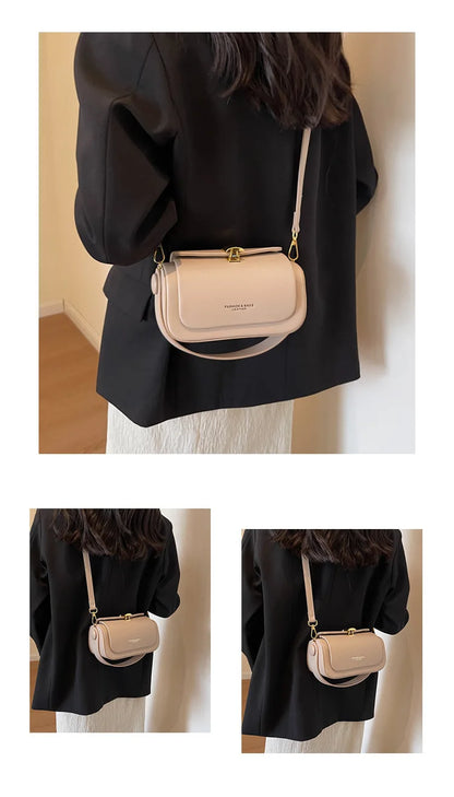Women's Classic Versatile Retro Square Bag in Light Pink with Slim Shoulder Strap and Chic Design